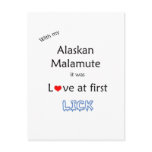 Alaskan Malamute Lick Design Post Cards