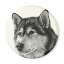 Alaskan Malamute Magnets
