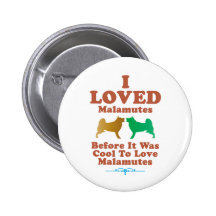 Alaskan Malamute Pinback Buttons