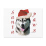Alaskan Malamute Santa Paws Postcard