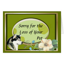 Alaskan Malamute Sympathy or Pet Loss Greeting Card