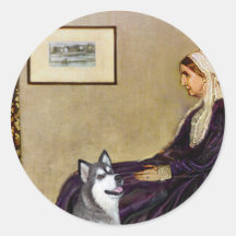 Alaskan Malamute - Whistlers Mother Round Sticker