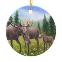 Alaskan Moose Family Ornament