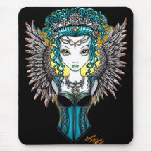 "Alaura" Gothic Guardian Angel mousepad