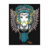 "Alaura" Gothic Guardian Angel Postcard