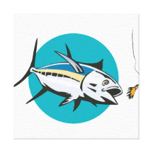 Albacore Tuna Fish Retro Canvas Prints
