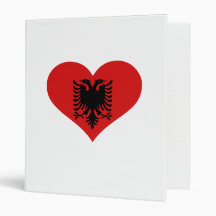 Albania flag heart binder