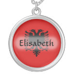 Albania Flag + Name Necklace
