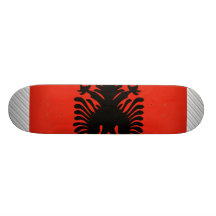 Albania Flag Skate Deck