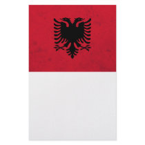 Albania Grunge Flag Custom Stationery