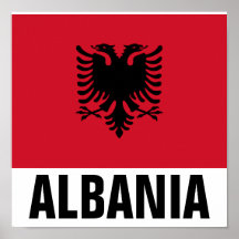 Albania National Flag Poster