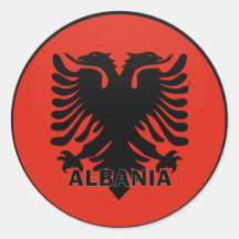 Albania Round Stickers