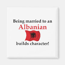 Albanian Builds Character Magnet