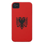Albanian Eagle (Black on Red) iPhone 4 Case