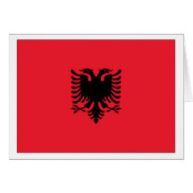 Albanian Flag Greeting Card