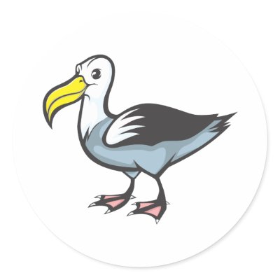 Albatross Bird Round Sticker by graphicdesigner