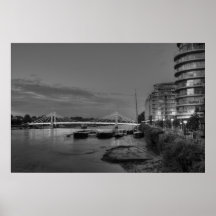 Alber Bridge at night Posters