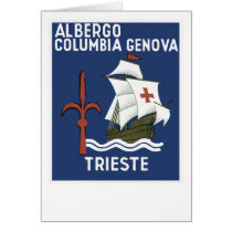 Albergo Columbia Genoa ~ Trieste Greeting Cards