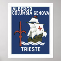 Albergo Columbia Genoa ~ Trieste Print