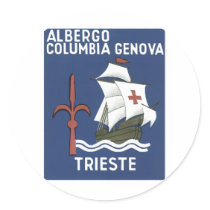 Albergo Columbia Genova Trieste Stickers