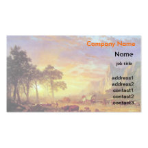 Albert Bierstadt  fine art -The Oregon Trail Business Card Template