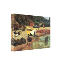 Albert Bierstadt - Fishing Boats on Capri Stretched Canvas Prints