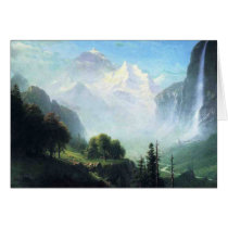 Albert Bierstadt  staubbach falls near lauterbru Greeting Cards