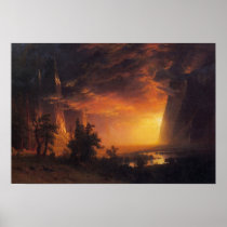 Albert Bierstadt-Sunrise in Yosemite Valley Posters
