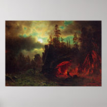 Albert Bierstadt-Trapper's camp Posters