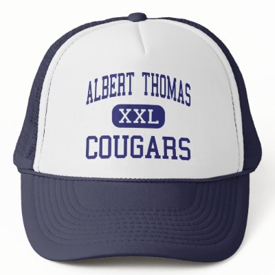 Albert Thomas Cougars Middle Houston Texas Trucker Hat by customteamsportswear