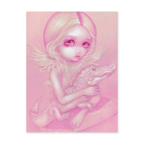 "Albino Alligator Angel" Postcard