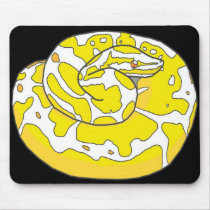 Albino Ball Python Mousepad 2 (Black)