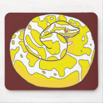 Albino Ball Python Mousepad 2 (Red)