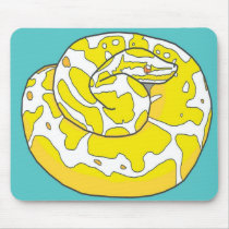 Albino Ball Python Mousepad 2 (Teal)