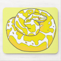 Albino Ball Python Mousepad 2 (Yellow)