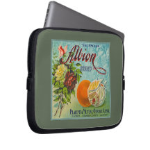 Albion Oranges Fruit Crate Label Laptop Computer Sleeve