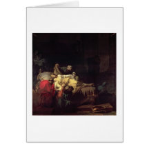 Alcestis sacrifices herself to save her husband Ad Card