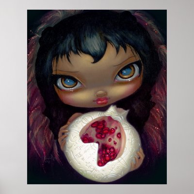 Alchemical Angel 3 ART PRINT pomegranate fairy by strangeling
