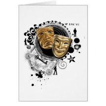 Alchimie des masques temporaires de drame carte de vœux