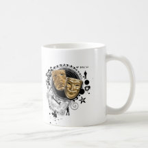 Alchimie des masques temporaires de drame tasse à café