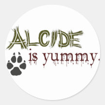 Alcide is Yummy. Round Sticker