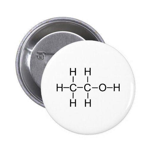 Alcohol - Chemical Formula Pinback Button
