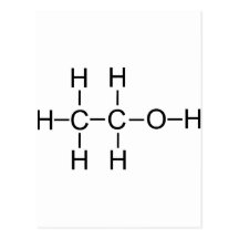 Alcohol - Chemical Formula Postcards