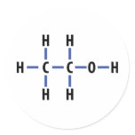 alcohol compound round sticker
