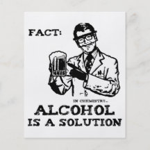 Alcohol is a Solution in Chemistry Retro Full Color Flyer