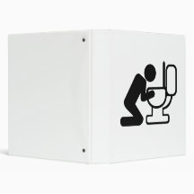 Alcohol puke toilet 3 ring binder