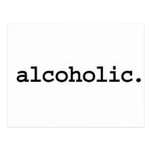 alcoholic. postcard