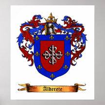 Alderete Coat of Arms Posters