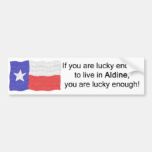 Aldine Lucky Bumper Sticker