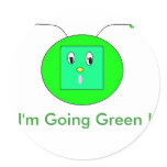 Alein, I'm Going Green ! stickers